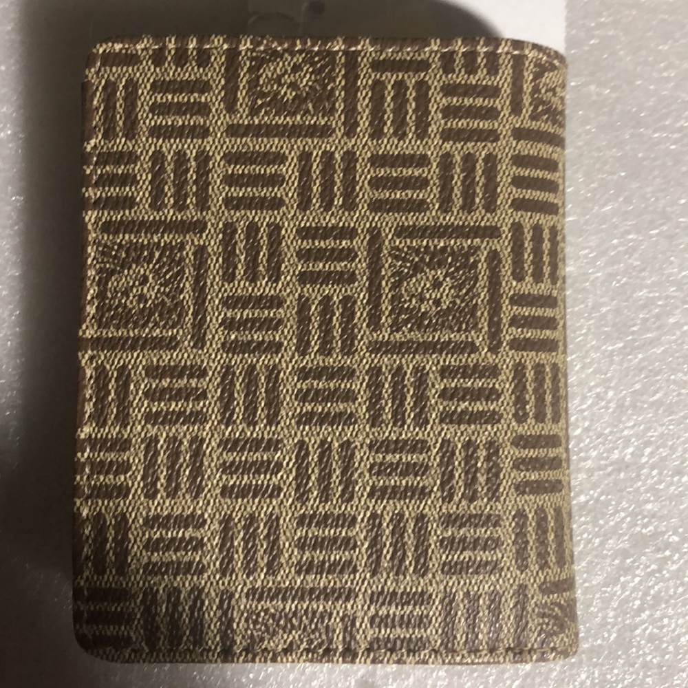 Anne Klein small fold brown wallet with golden details - Picture 4 of 13